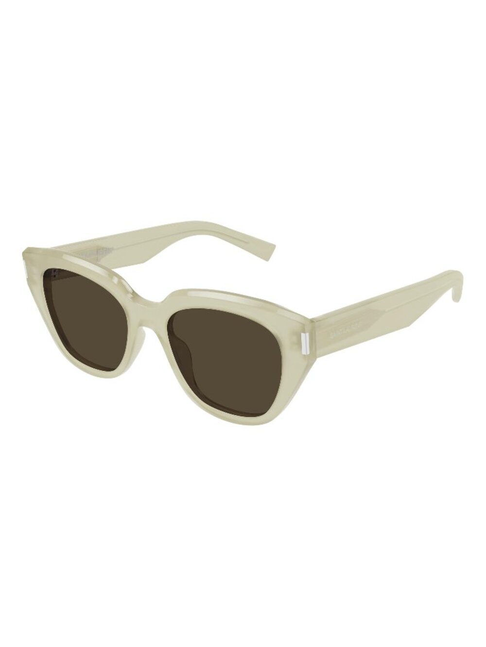 New Saint Laurent Women's Sunglasses White Brown Lens Acetate Frame SL 827 004